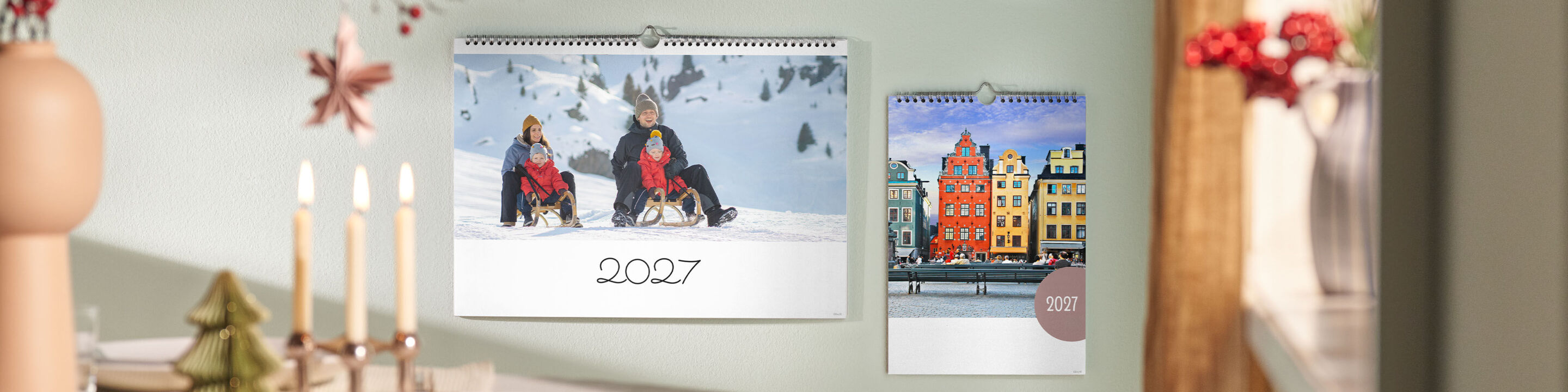 large photo wall calendars personalised with a landscape image