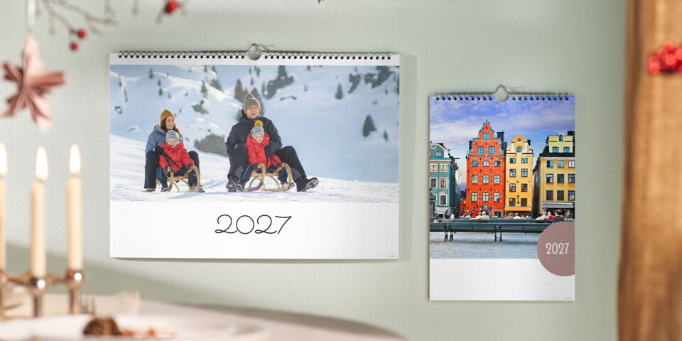 large photo wall calendars personalised with a landscape image
